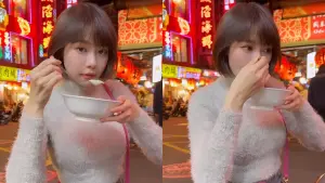 「真人娜美」林明禎出沒遼寧夜市!6秒進食片有魔力 9萬人狂重播