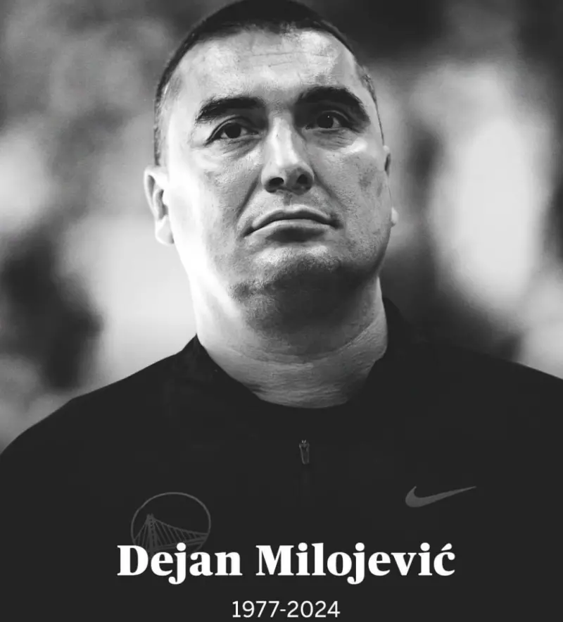 ▲NBA金州勇士助理教練Dejan Milojevic心臟病發驟逝，享年46歲。（圖／取自X @@RealBruceSnyder）