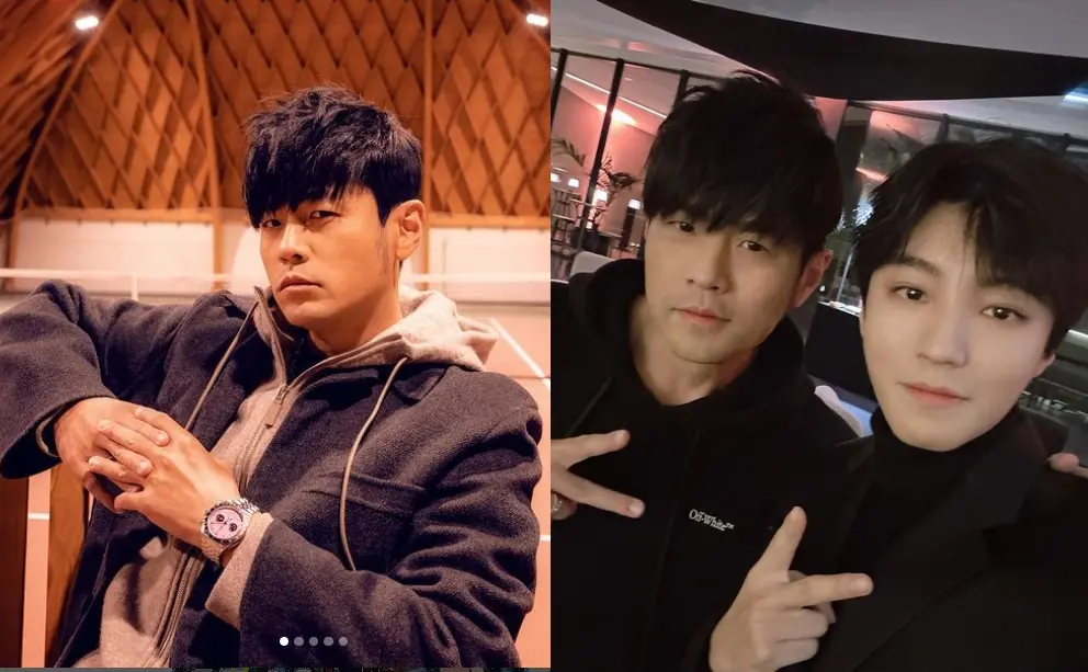 ▲偶像王俊凱（右圖右）化身小歌迷，為周杰倫慶祝45歲生日。（圖／周杰倫、王俊凱IG）