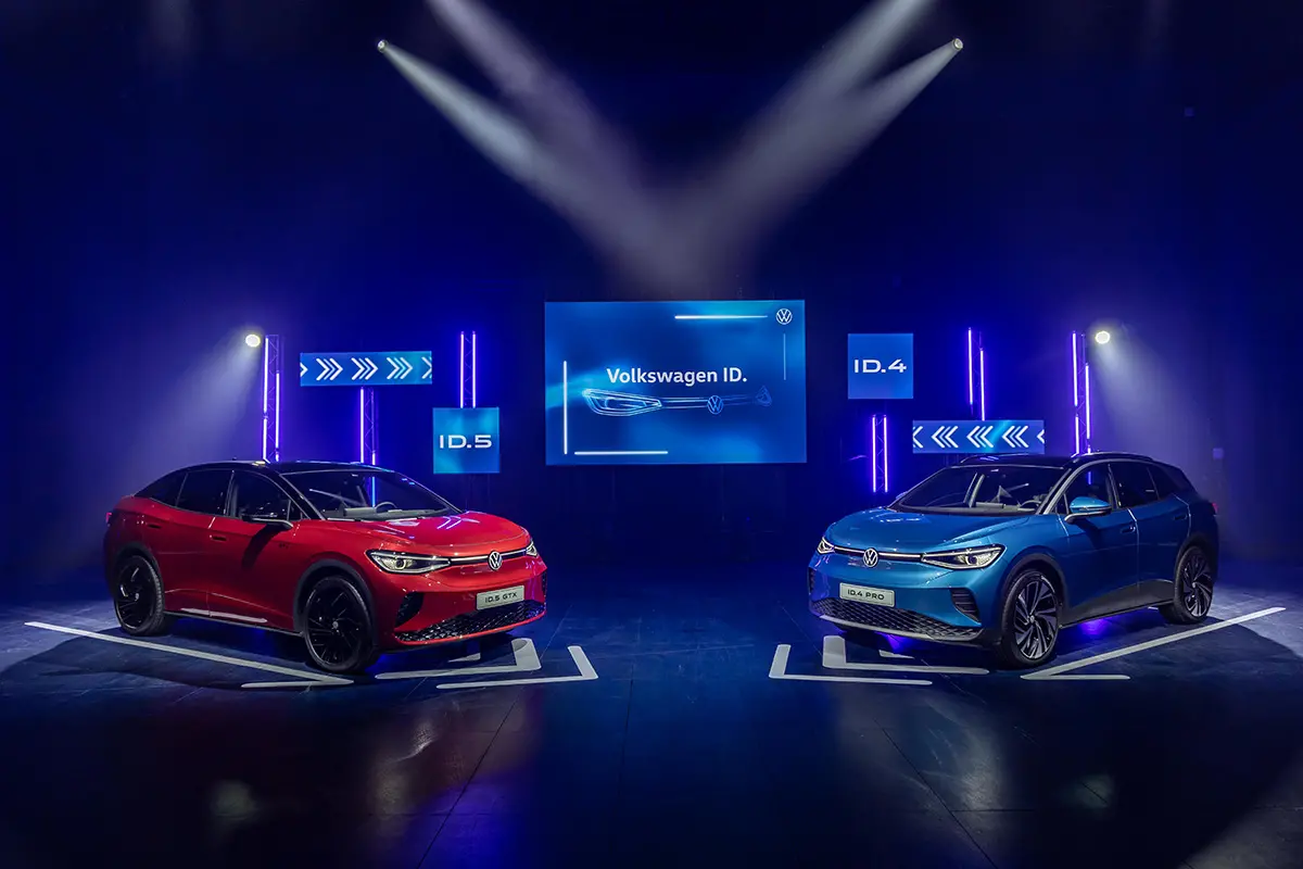 ▲ Volkswagen純電休旅ID.4 Pro、純電跑旅ID.5 GTX首度亮相，預計年中正式引進 
