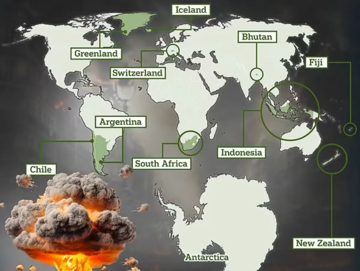 ▲英國媒體列出12個國家或地區，分析它們若第三次世界大戰爆發，有機會成為安全之地的原因。（圖／翻攝自每日郵報）