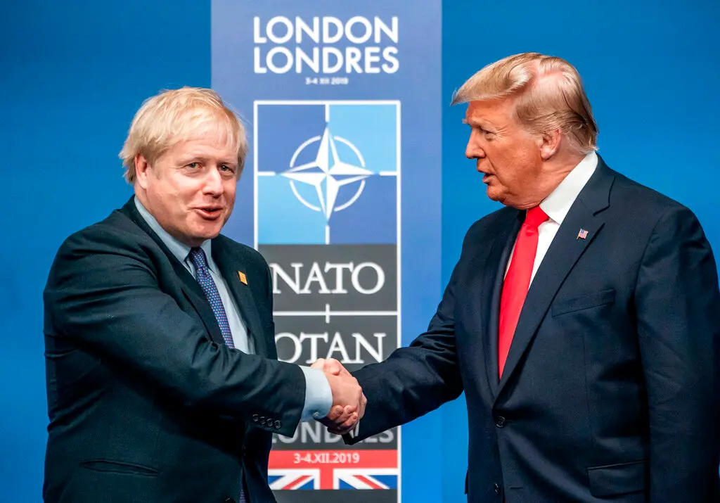 ▲英國前首相強生（Boris Johnson）表示，川普（Donald Trump）正是「目前世界需要的領導人」。資料照。（圖／美聯社／達志影像）