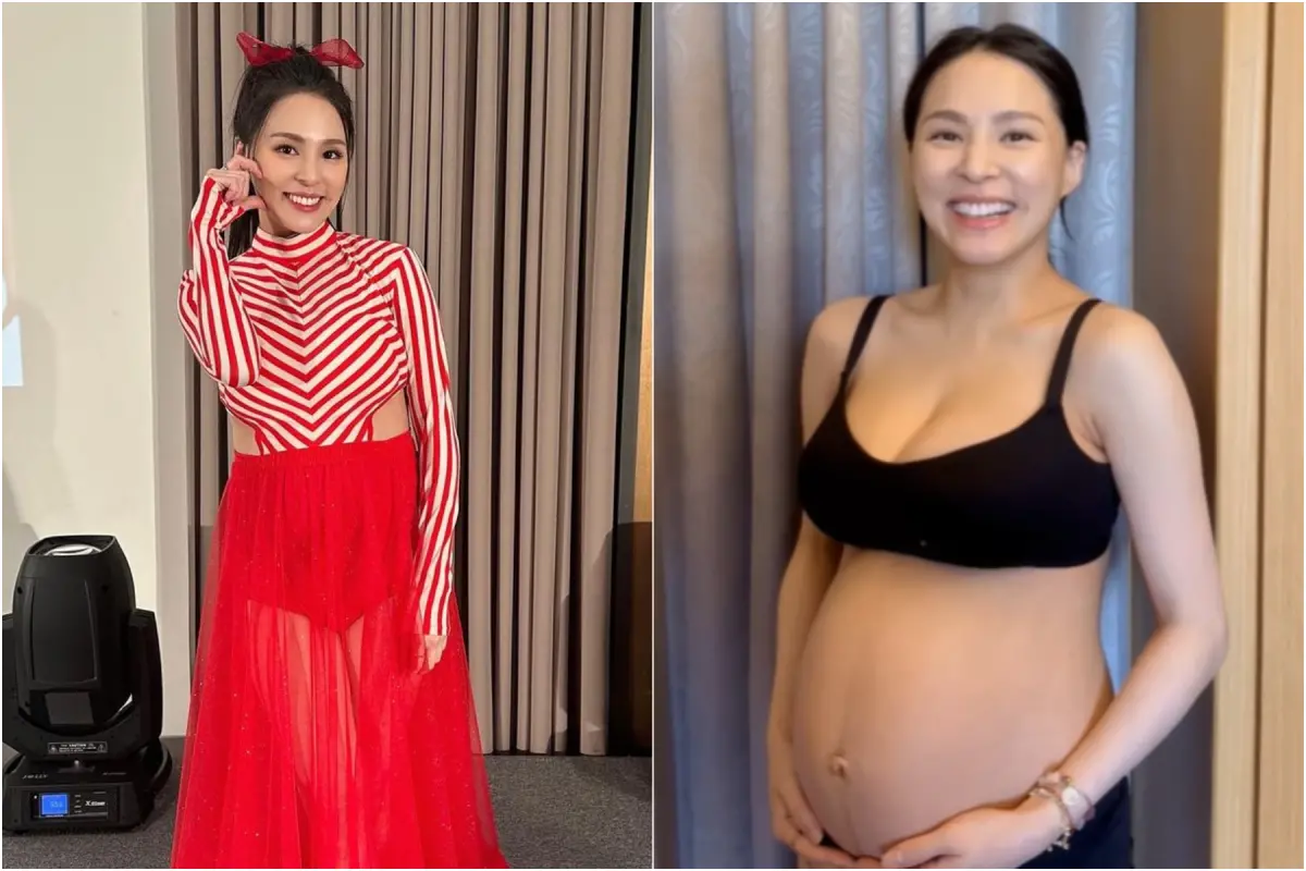 ▲熊熊即將卸貨，近日她曬出9個月的孕肚照，透露懷孕至今只胖7公斤。（圖／熊熊IG）