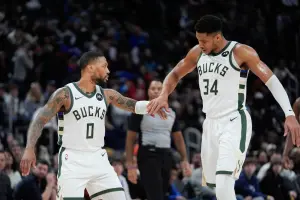 NBA/公鹿雙星合砍76分!141:135退活塞 全場81罰成「罰球大戰」