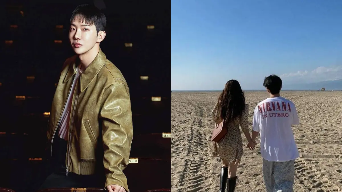 ▲泫雅與龍俊亨交往，2AM趙權（左）遭質疑與女生友情決裂，他對此發文反駁「我們很親」。（圖／趙權、泫雅IG）