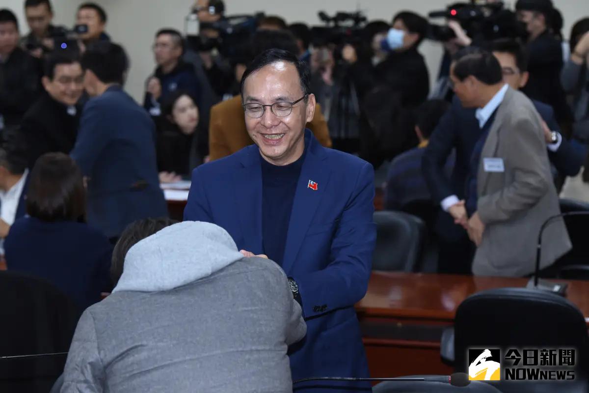 ▲國民黨主席朱立倫說，新科立委每一天都是挑戰。（圖／記者陳明安攝，2023.01.22）