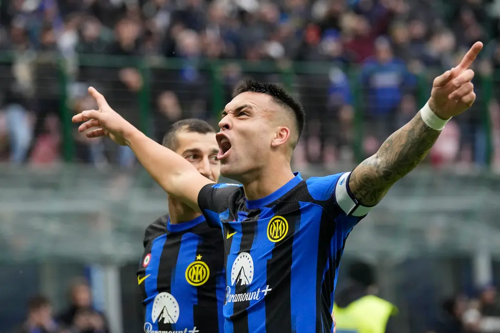 ▲國際米蘭Lautaro Martinez補時絕殺，完成義大利超級盃三連霸。（圖／美聯社／達志影像）