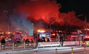 韓國舒川傳統市場重大火災！227間店鋪燒毀　尹錫悅親赴現場視察
