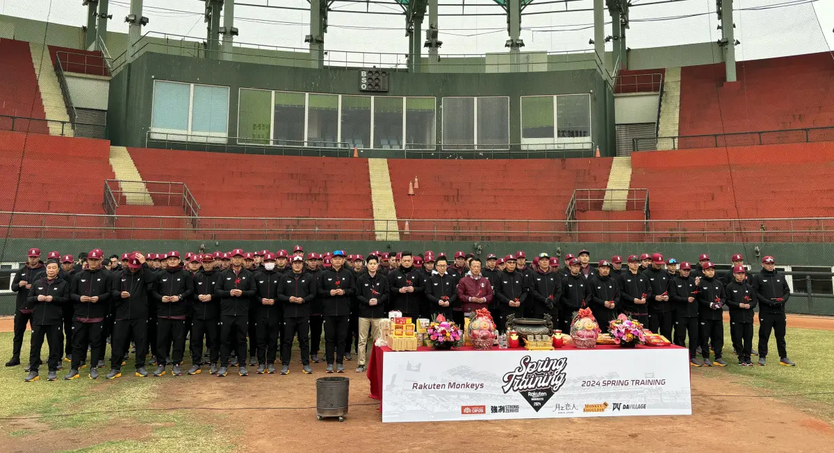 ▲樂天桃猿春訓啟動，喊出總冠軍目標。（圖／記者路皓惟攝）