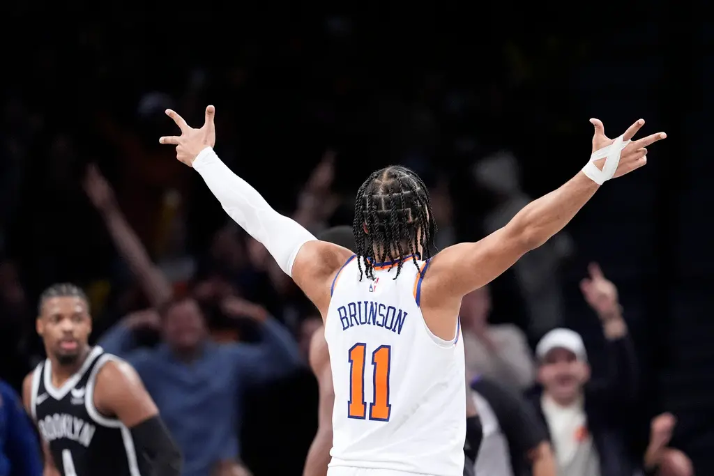 ▲尼克「雙J」Jalen Brunson和Julius Randle皆攻下30分。（圖／美聯社／達志影像）