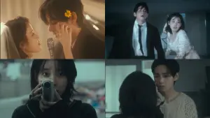 ▲IU新歌MV看起來有如電影畫面，兩人高顏質使影片相當有質感。（圖／翻攝自Love wins all MV畫面）