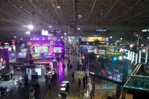 ▲2024台北國際電玩展展場俯視。（圖／記者陳明中攝）