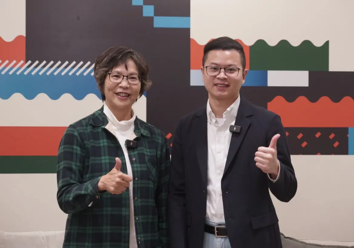 ▲蔡壁如今與凌濤合體對談。（圖／凌濤辦公室提供）