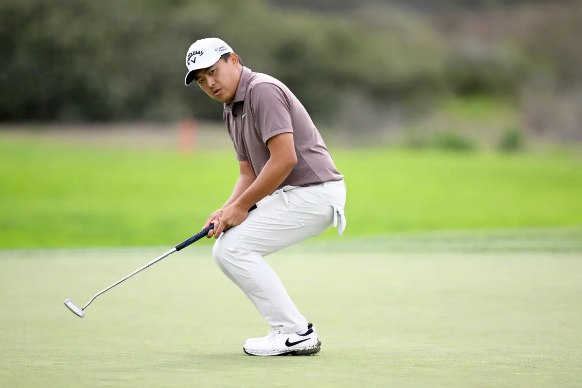 ▲高球好手俞俊安在農保公開賽（Farmers Insurance Open）首輪繳出零柏忌、64桿，暫居領先。（圖／Getty Images）