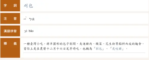 ▲「刈」的正確注音是「ㄧˋ 」，較貼近台語發音的寫法則是「割包」。（圖／取自教育部重編國語辭典修訂本dict.revised.moe.edu.tw）