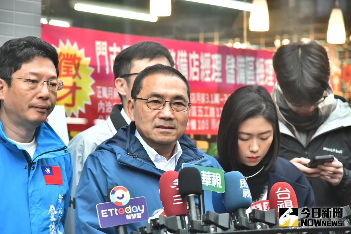 ▲侯友宜受訪被問到是否覺得蔣萬安適合參選2028，回應蔣萬安年輕有為、大家一起合作。（圖 ／記者吳嘉億攝，2024.01.27）