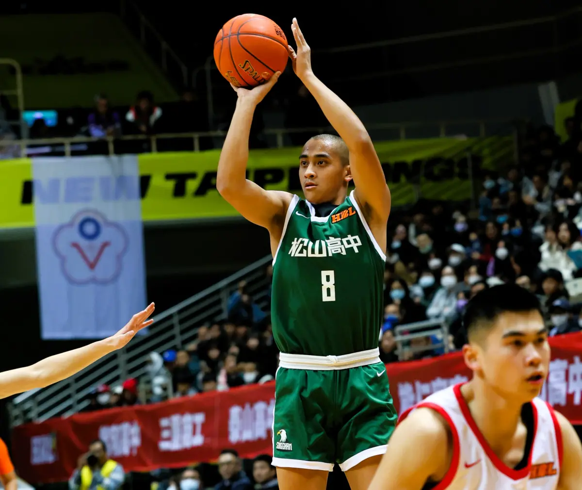 ▲HBL松山高中林現惟單場狂砍41分，松山三連勝。（圖／高中體總提供）