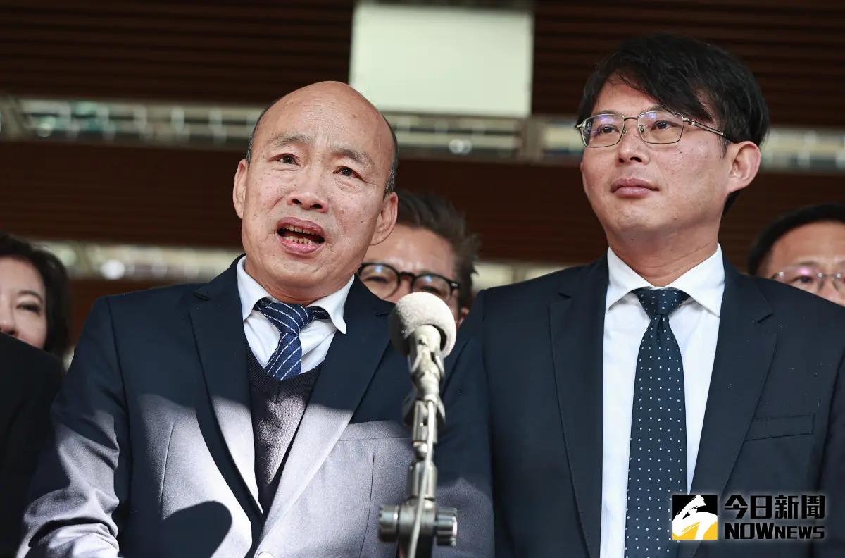 ▲國民黨新科立委韓國瑜說，一定照顧小黨、尊重少數。（圖／記者葉政勳攝 , 2024.01.29）