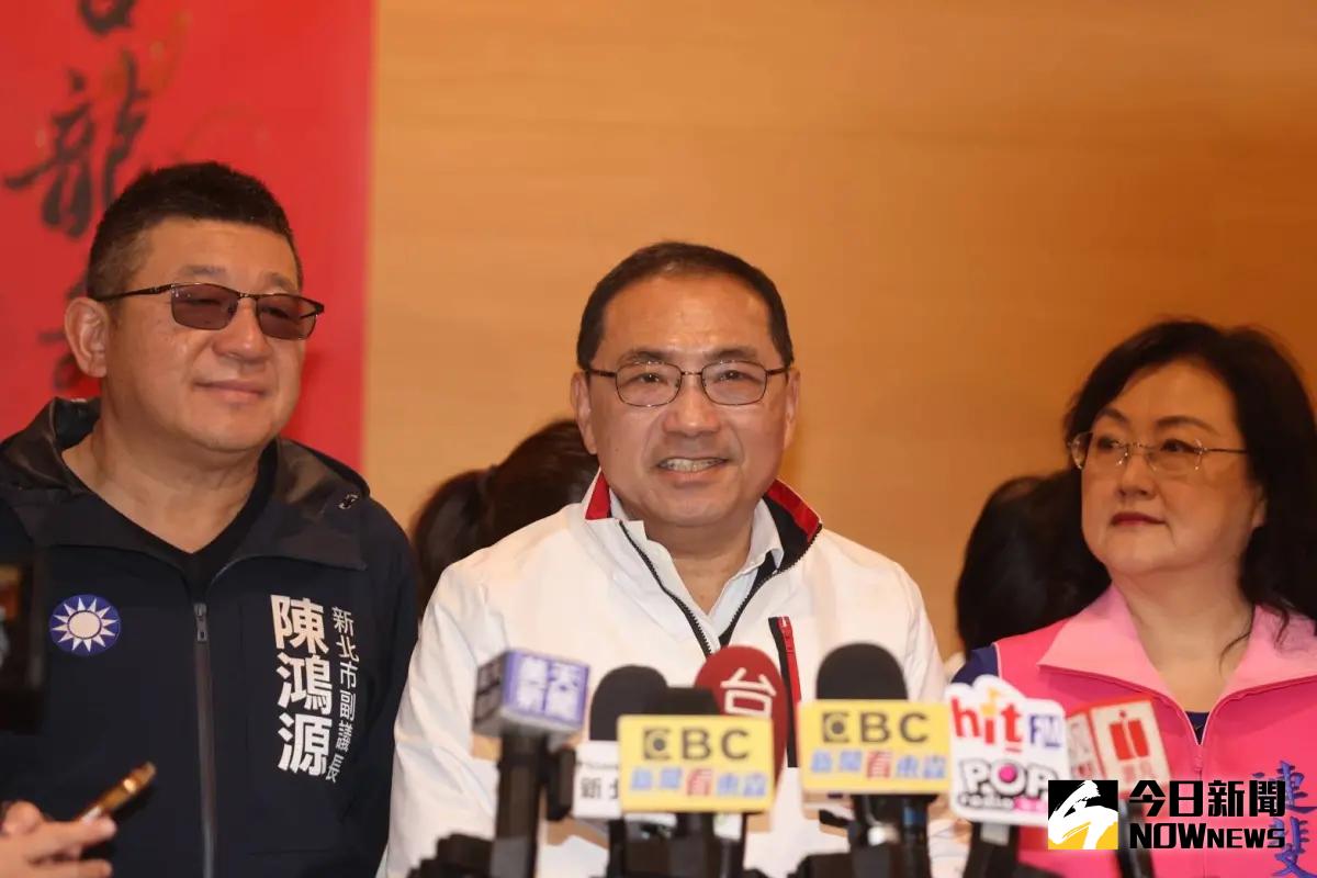 ▲ 針對國民黨立院韓江配閉門拜會民眾黨 ，侯友宜受訪回應有共識以民為天最重要。（圖/記者吳嘉億攝，2024.01.29）