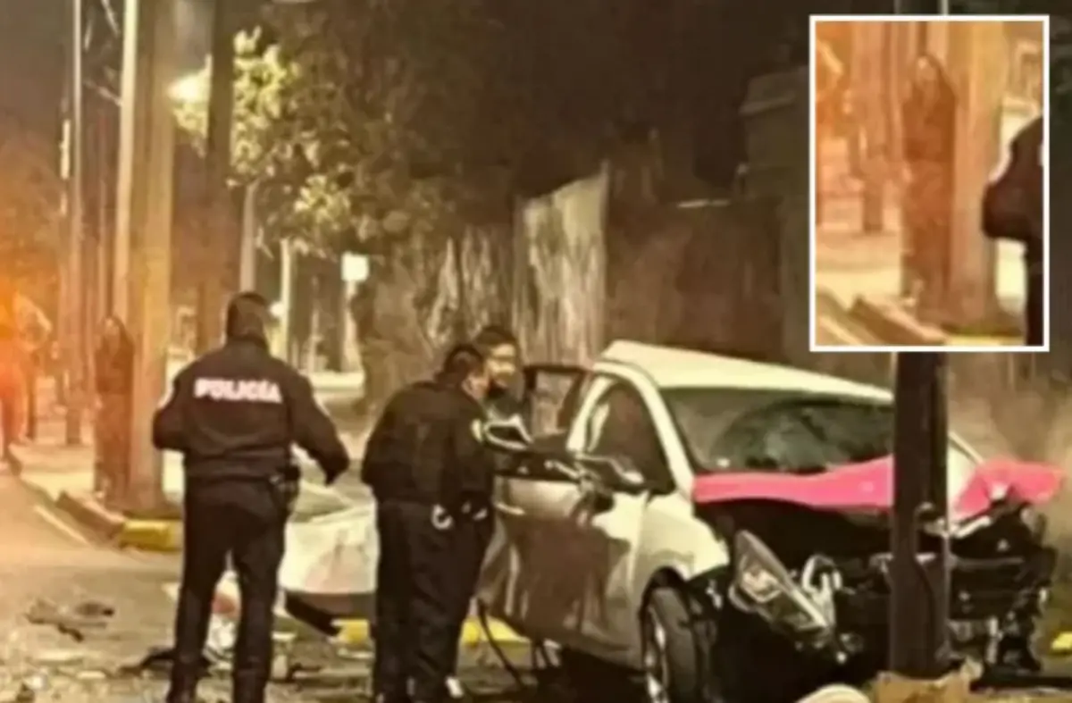 ▲墨西哥近日發生一起死亡車禍，現場照片疑似出現鬼影，引發熱議。（圖／翻攝自太陽報）