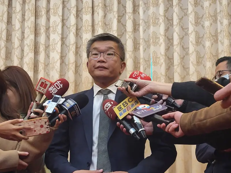 ▲蔡其昌下午出面受訪。（圖／記者陳佩君攝，2023.01.29）
