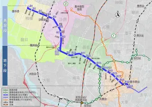 ▲台中捷運藍線路線自台中港沿台灣大道至東區新建國市場附近，是台中市最為繁忙的交通經濟動脈。（圖／台中市政府提供，2024.01.29）