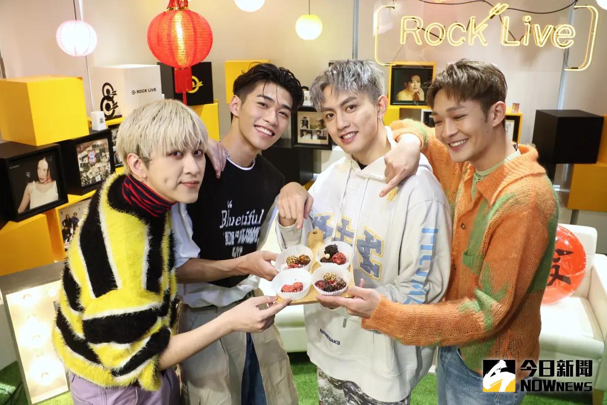 ▲U:NUS吳昱廷（左一）分享曾寫歌給心儀對象，沒想到立刻被吐槽；高有翔（右二）則表示曾收到限量版球鞋當作情人節禮物。（圖／記者陳明中攝）