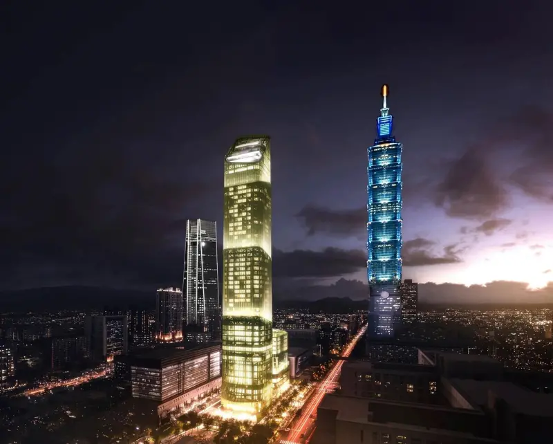 ▲台北天空塔The Sky Taipei預計今（2024）年底完工，高端奢華飯店品牌柏悅、安達仕將進駐。（圖／翻攝台北天空塔The Sky Taipei官網）