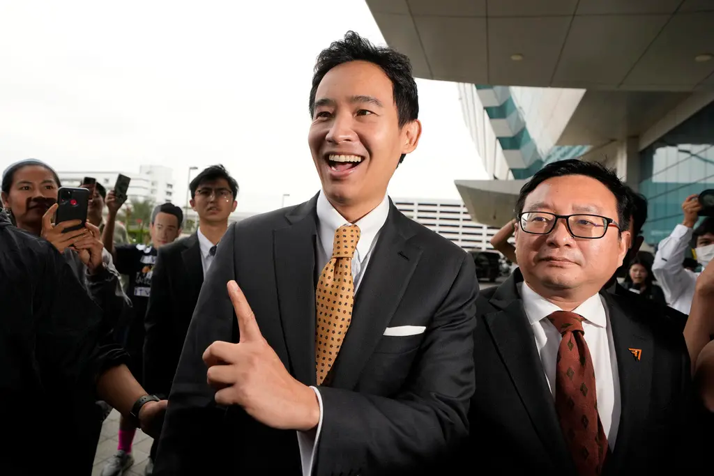 ▲泰國選委會要求憲法法庭解散國會最大黨「前進黨」，引發民眾熱議。圖為泰國前進黨前黨魁皮塔。（圖／美聯社／達志影像）