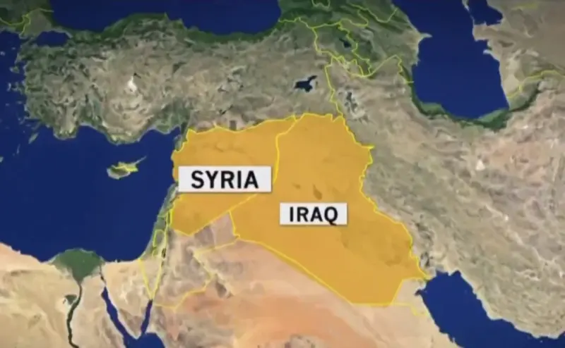 ▲外媒報導，當地時間21日，有火箭彈被從伊拉克的祖馬爾鎮（Zummar），發射到敘利亞東北部的一處美國軍事基地。地理位置示意圖。（圖／翻攝自NBC News）