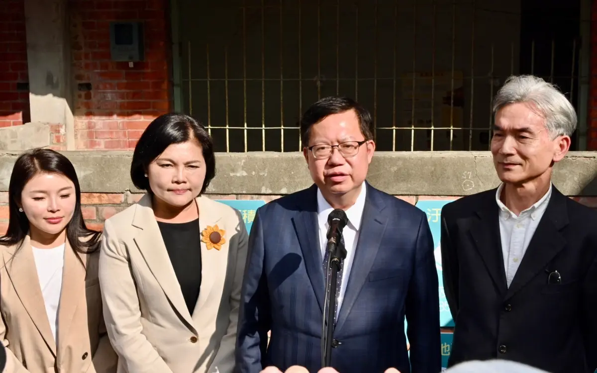 ▲鄭文燦下午出席雲林溪整體景觀工程啟用典。（圖／行政院提供）