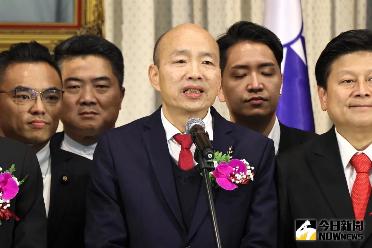 ▲韓國瑜上工首日沒上班挨轟。（圖／記者陳明中攝）