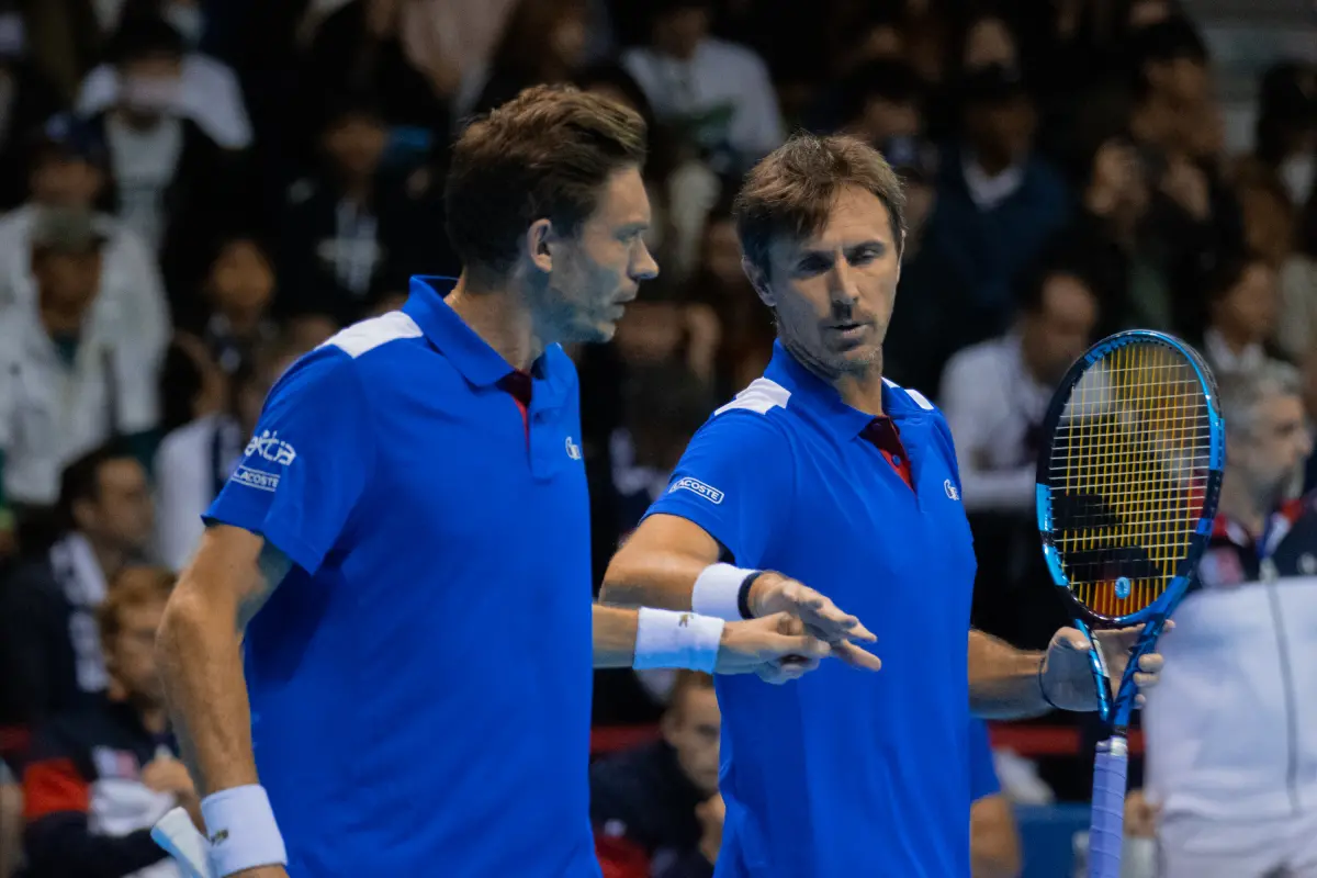 ▲法國5屆大滿貫雙打冠軍、雙打「全滿貫」得主馬俞（Nicolas Mahut）和2014年法網男雙冠軍、世界前10的瓦塞林（Edouard Roger-Vasselin）搭檔組合，給予莊吉生和許育修高評價。（圖／海碩行銷提供）