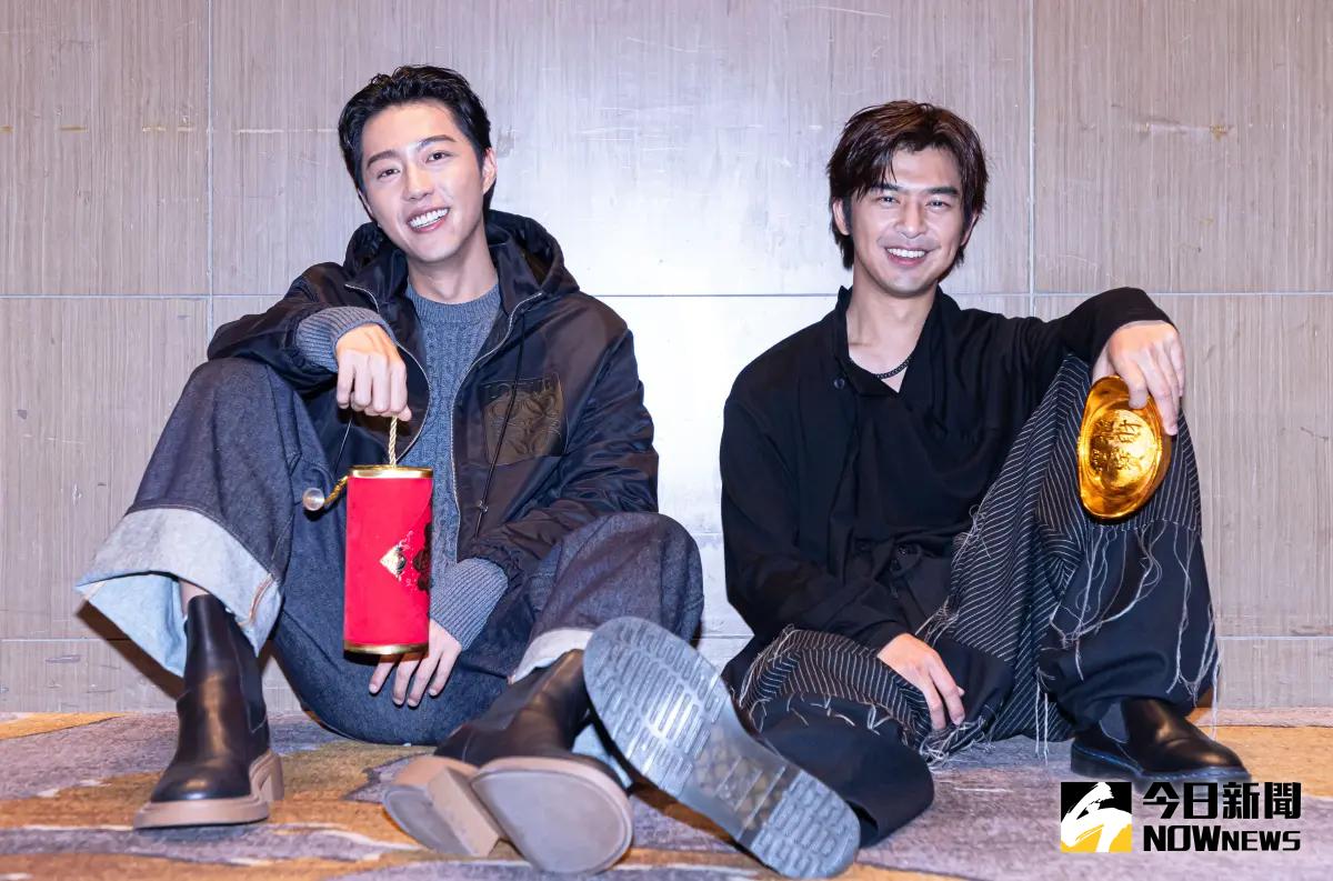 ▲蔡凡熙（左）、「大仁哥」陳柏霖主演《還錢》專訪，與女友愛情長跑10年的陳柏霖，面對過年親戚催婚沒在怕，以「再想一下」4字輕鬆化解。（圖／記者葉政勳攝影）