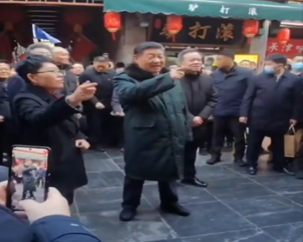  ▲習近平近日前往天津考察，還大讚天津包子美味。（圖／擷取自X影片）