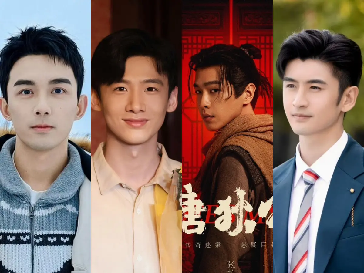 ▲由大陸演員吳磊（左起）的《在暴雪時分》、白敬亭的《南來北往》、張若昀的《大唐狄公案》、張雲龍的《獨一有二的她》於2月開播。（圖／翻攝微博）