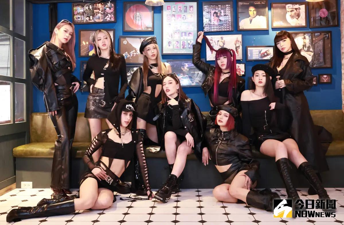 ▲HUR+ CRIMZON集資計劃突破600萬元，預計發行第二張專輯，也有希望到韓國打歌，期許和最喜歡的BLACKPINK同台。左起為席子淇、林詩雅、佟凱玲、連穎、利善榛、C.Holly、裴頡、香蘭、巴倫月。（圖／記者吳翊婕攝影）