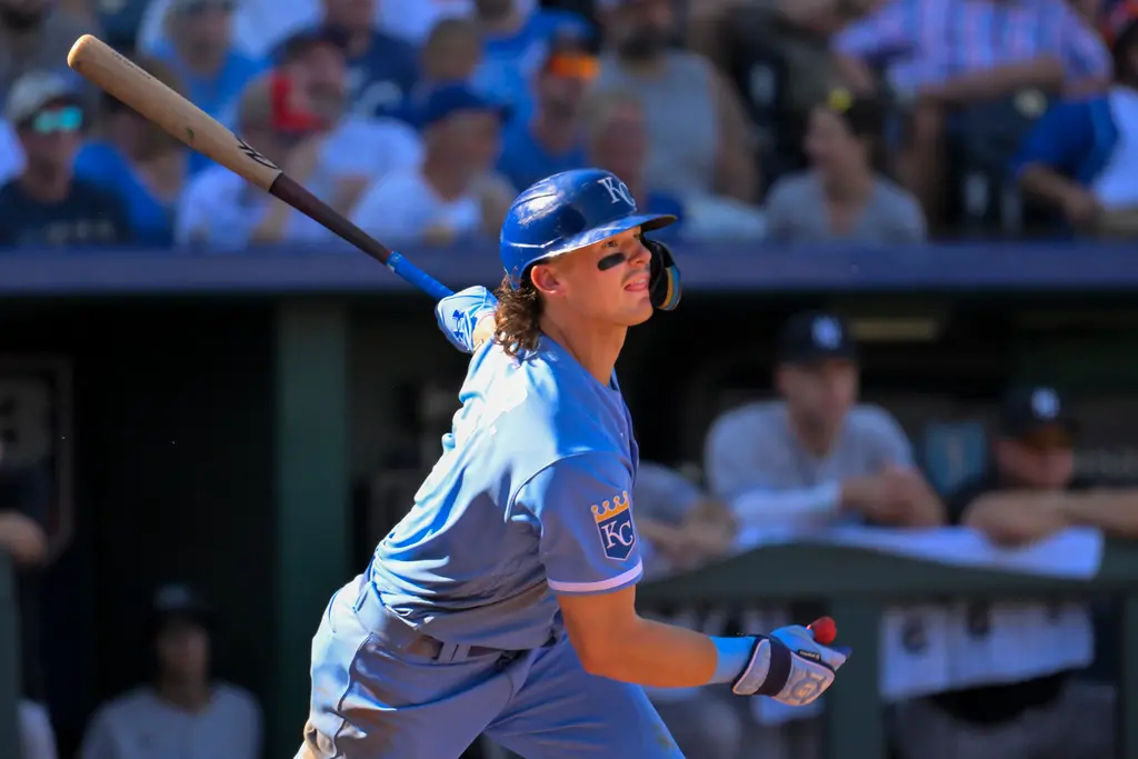 ▲堪薩斯皇家以11年2.886億美元（約91億台幣）合約，綁住陣中當家游擊手Bobby Witt Jr。（圖／美聯社／達志影像）