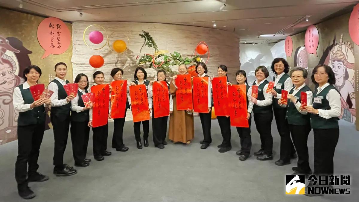 ▲南屏別院佛光緣美術館高雄館以「祥和歡喜之天龍八部」為主題推出春節特展。（圖／記者陳美嘉攝，2024.02.06）