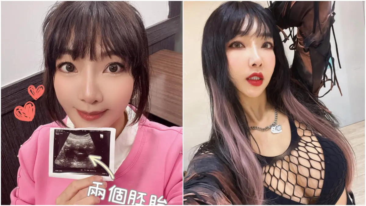 ▲李宓貼出超音波照分享喜訊，提到成功植入2胚胎，如果順利的話就能產下龍寶。（圖／翻攝李宓IG）