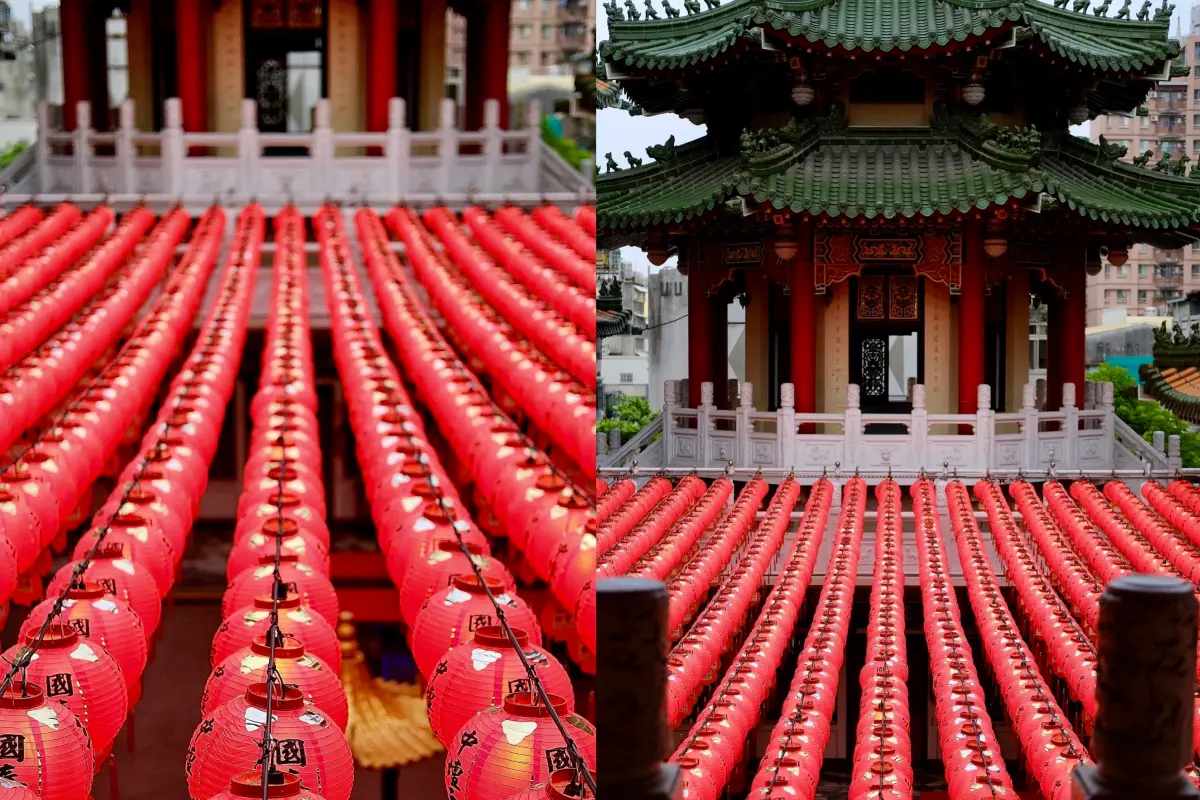 ▲Booking.com根據2024年的旅遊趨勢調查報告，推薦「台灣五個隱藏秘境小旅行」，過年出遊地開人潮，其中有350年歷史的三鳳宮，有超過一百多的燈籠相當壯觀。（圖／記者葉盛耀攝）