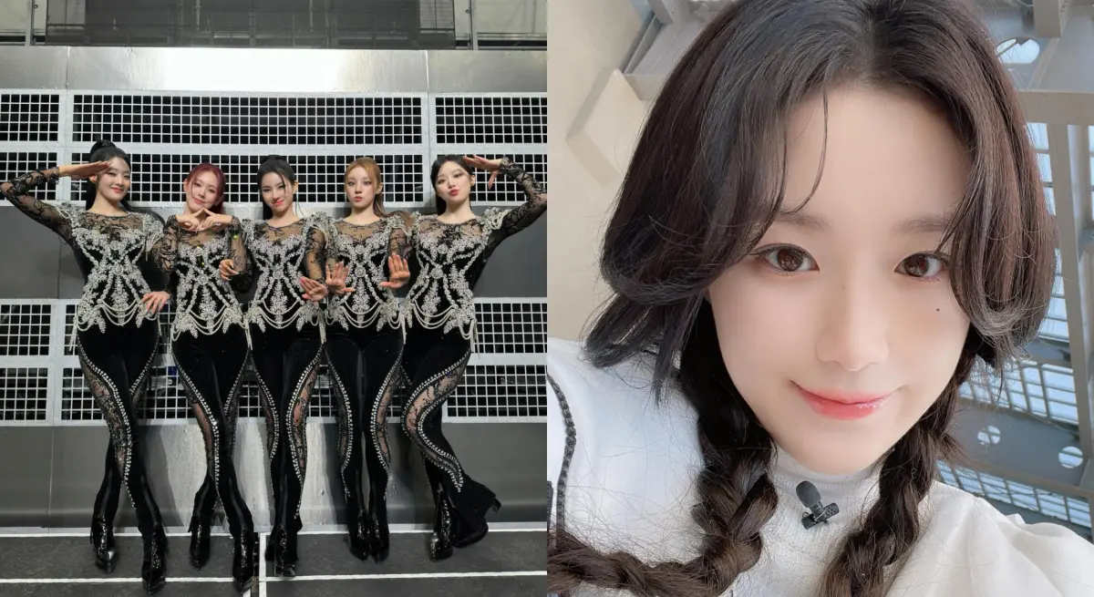 ▲(G)I-DLE成員舒華（右）小年夜掛病號，暫時中斷工作。（圖／(G)I-DLE臉書）