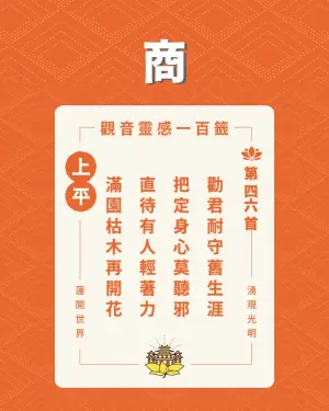 ▲商是平上籤,代表投資要把握良機,不守舊、要創新,才能有所改變。。(圖/翻攝湧蓮寺臉書) ▲商是平上籤,代表投資要把握良機,不守舊、要創新,才能有所改變。。(圖/翻攝湧蓮寺臉書)
