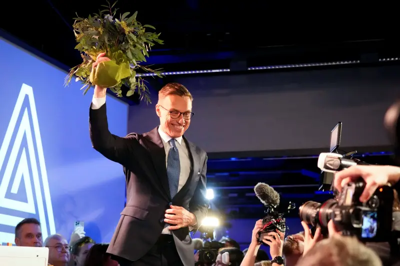 ▲芬蘭前總理史塔布贏得總統大選。（圖／美聯社／達志影像）
