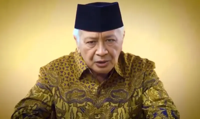 ▲已故的印尼前獨裁總統蘇哈托在本次大選中，被以AI技術製成拉票影片。（圖／擷取自X影片）