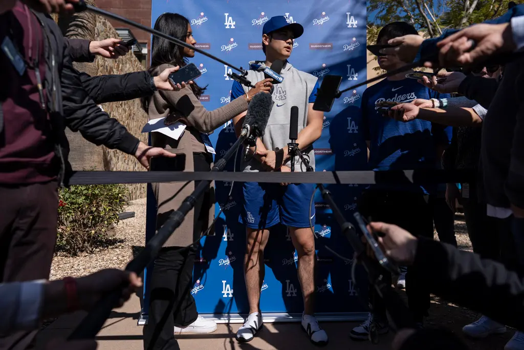 ▲大谷翔平擊球初速高達175公里，美媒驚呼：這是火箭彈。（圖／美聯社／達志影像）