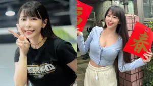 「台灣第一美胸」梓梓大素顏、中空衣貼春聯　真正五官長這樣
