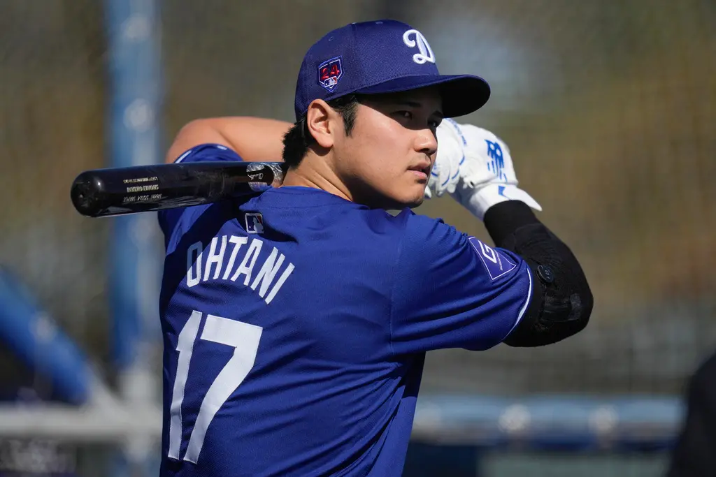 ▲大谷翔平參與道奇春訓狂敲10轟秀怪力，道奇教頭稱讚他的擊球聲音不同凡響。（（圖／美聯社／達志影像）