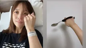 近日渡邊渚透露自己的病況,表示現在連筷子都拿不住,需要依靠輔助才有辦法進食。(圖/渡邊渚IG) ▲近日渡邊渚透露自己的病況,表示現在連筷子都拿不住,需要依靠輔助才有辦法進食。(圖/渡邊渚IG)