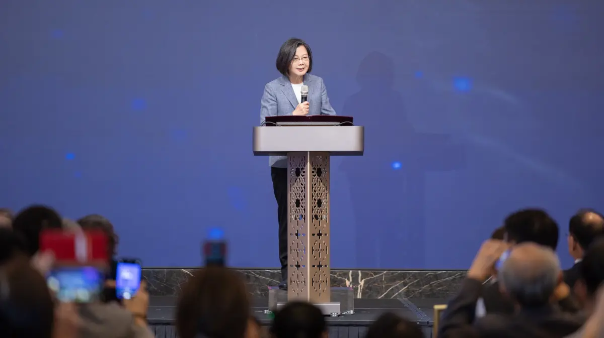 ▲蔡英文表示，透過「國艦國造」，向全世界傳達台灣堅守民主、自由的決心。（圖／總統府提供）